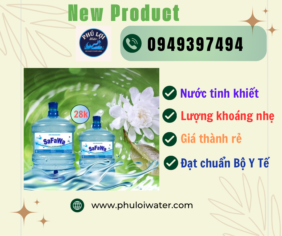 Safawa - nước đóng bình giá mềm đạt chuẩn